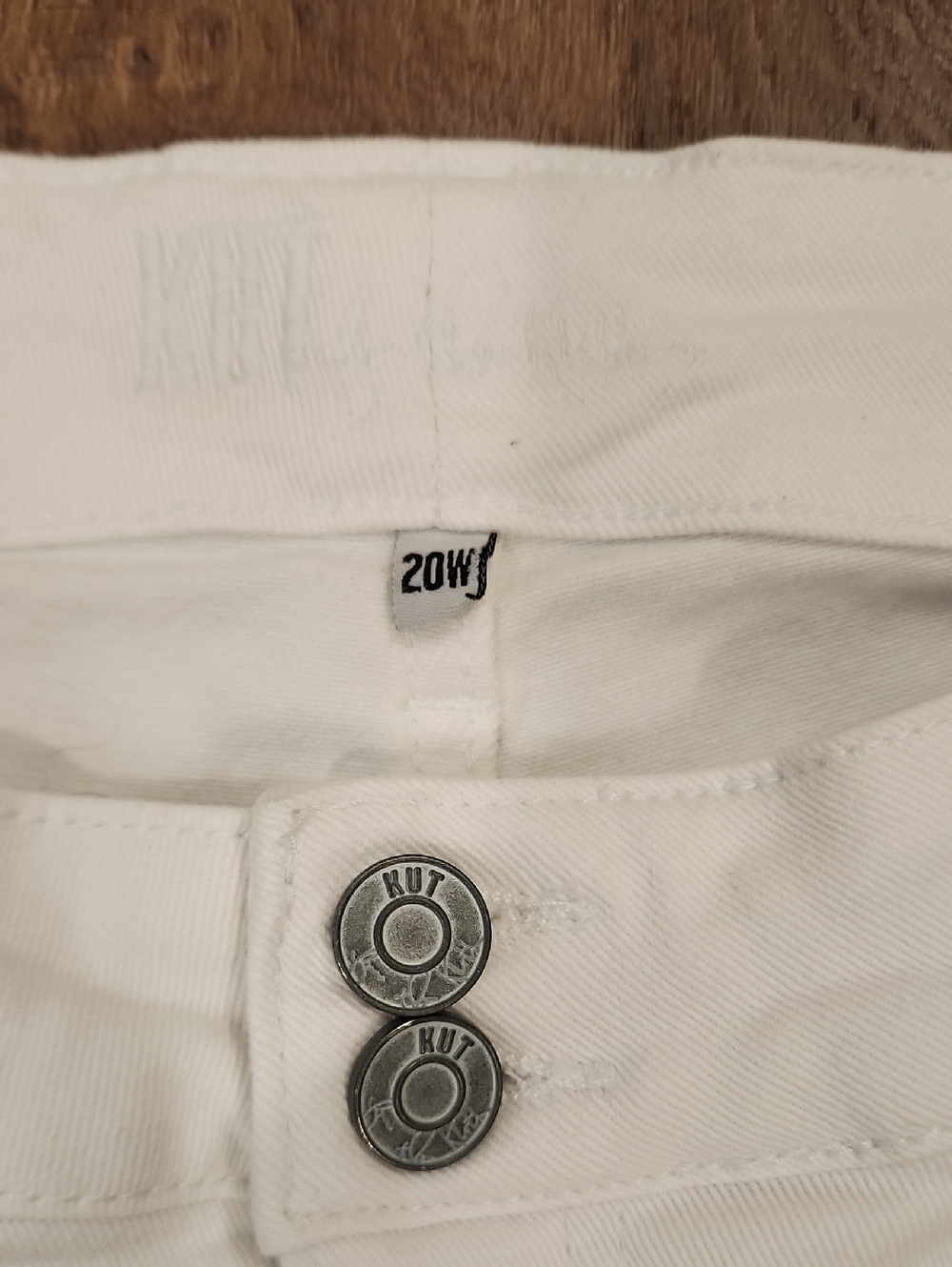 Kut from the Kloth Jeans Lucy High Rise Wide Leg Stretch White Pants size 20W - Picture 4 of 10